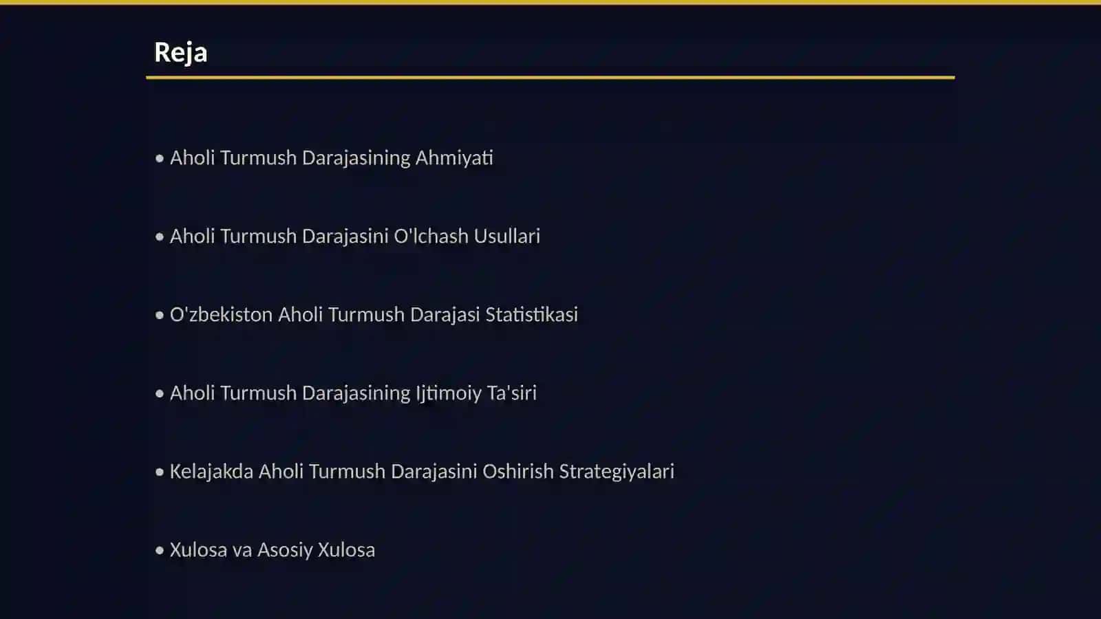 Aholi Turmush Darajasi Statistikasi 2