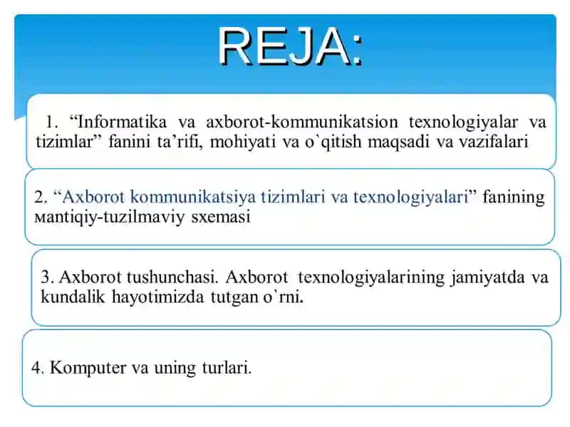 Axborot-Kommunikatsion Texnologiyalar va Tizimlar 2