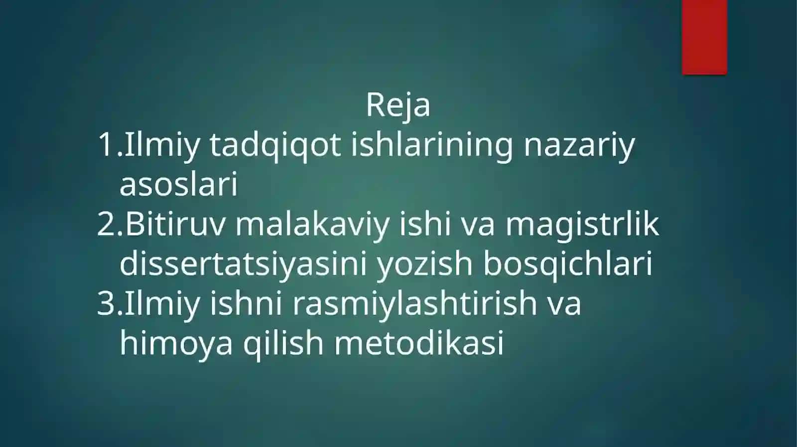Bitiruv malakaviy ishi va magistrlik dissertatsiyasini yozish metodikasi 2