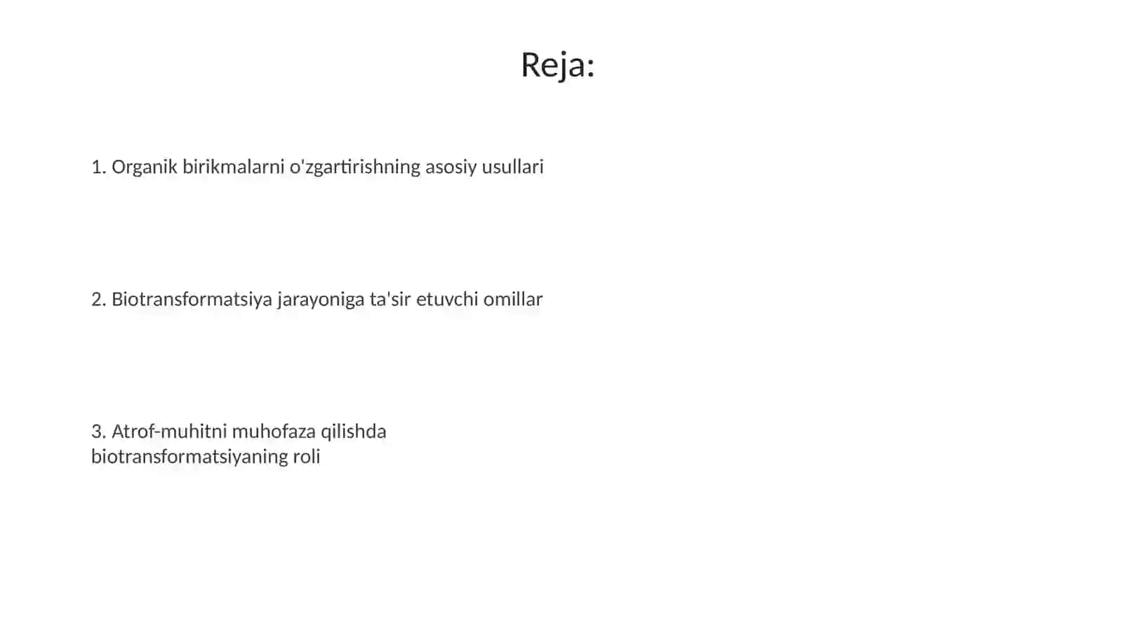 Organik birikmalarni transformatsiyalash biotexnologiyasi 2