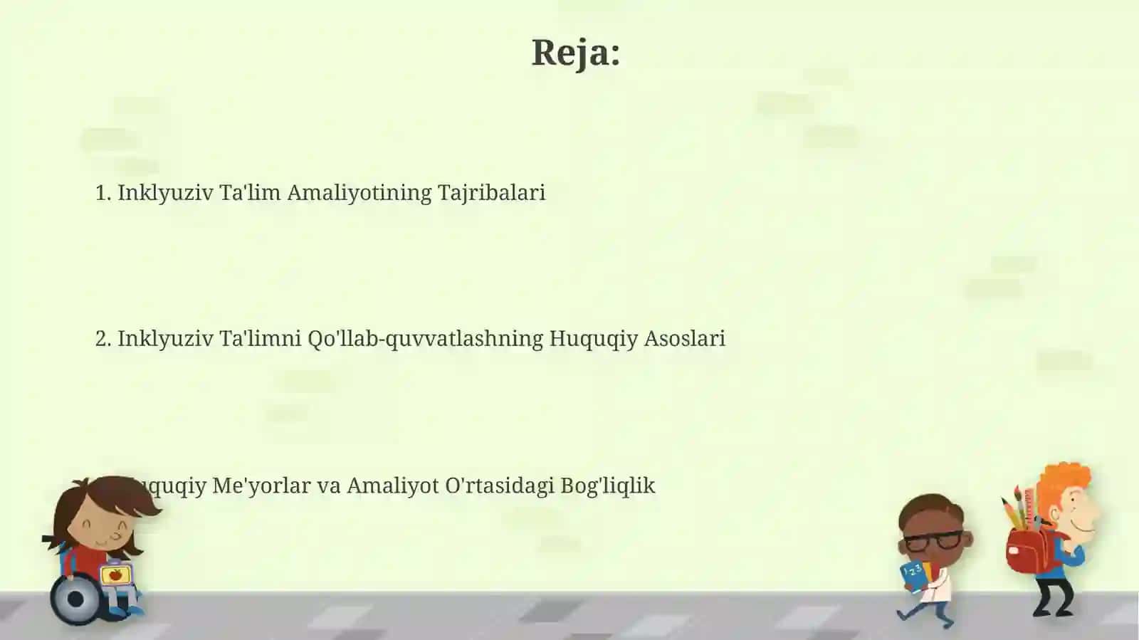 Inklyuziv talimni qo'llab quvvatlashning huquqiy asoslari va amaliy tajribalari 2