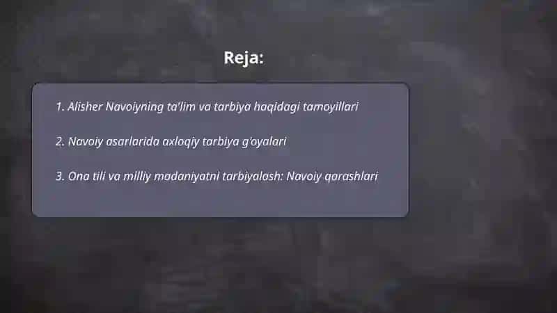 Alisher Navoiyning pedagogik qarashlari 2