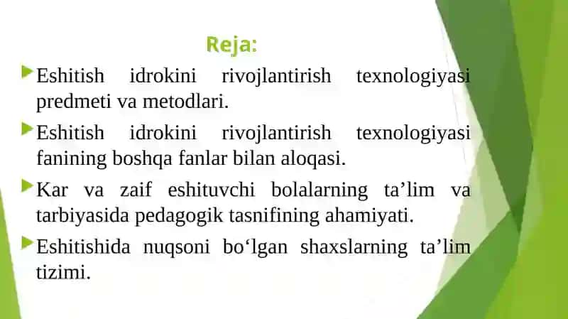 Eshitishidrokinirivojlantirishtexnologiyasi fanining predmeti va vazifalari 2