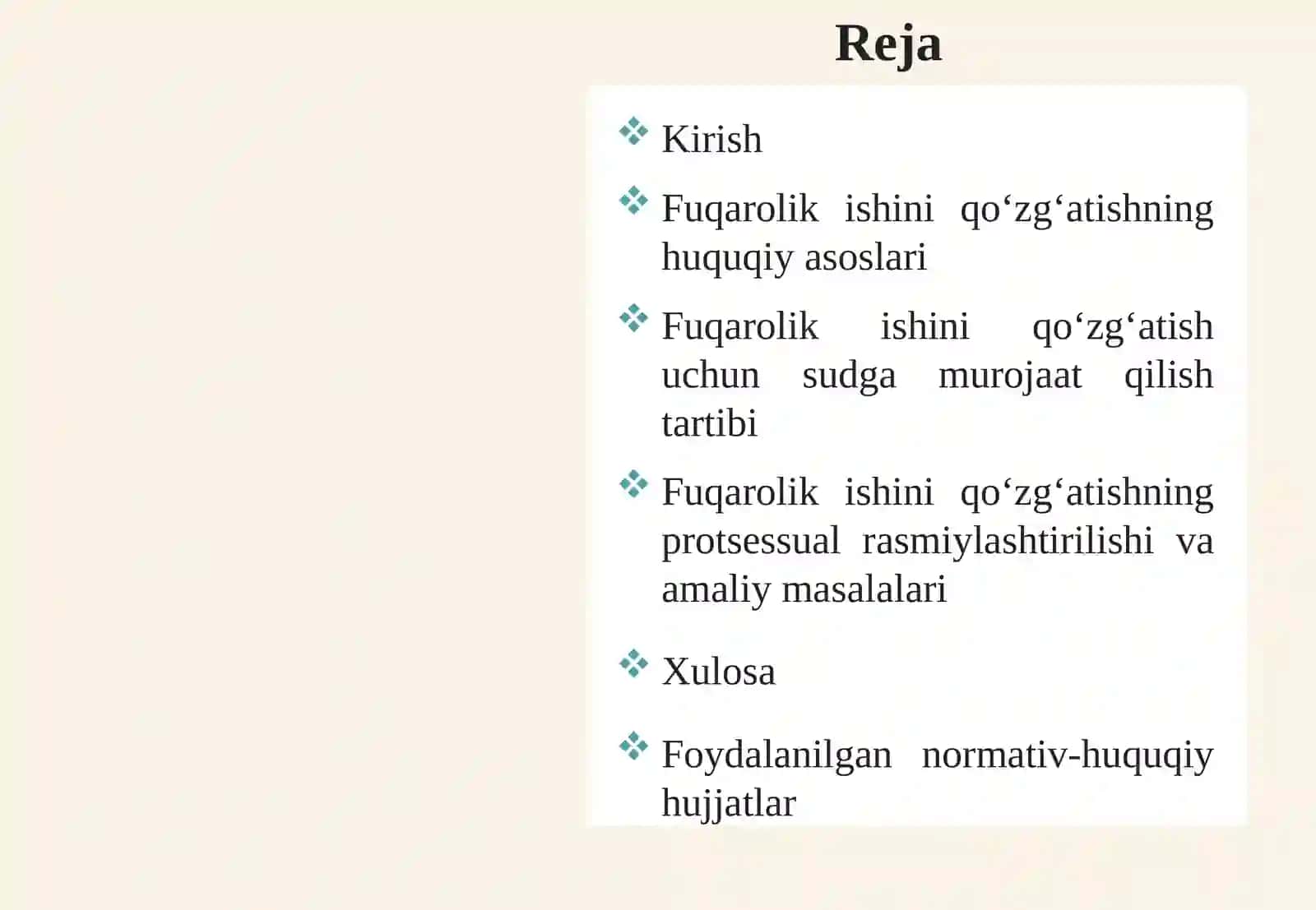 Fuqarolik ishini qo‘zg‘atish tartibi 2