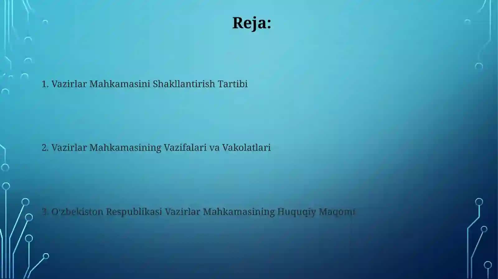Vazirlar Mahkamasini Shakllantirish Tartibi 2