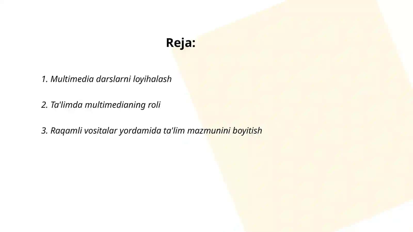 Multimediali dars tayyorlash 2