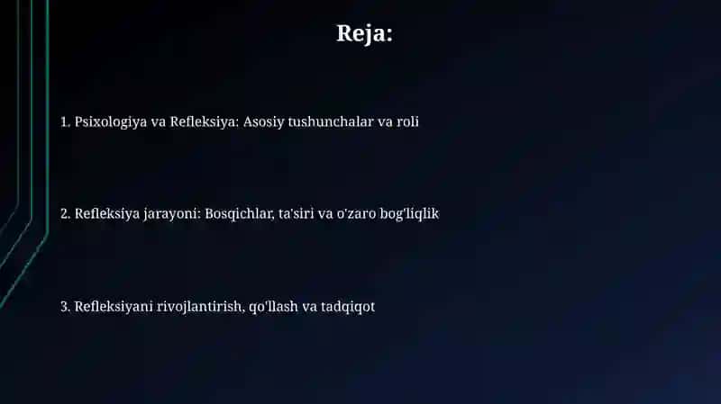 Psixika va aks ettirish 2