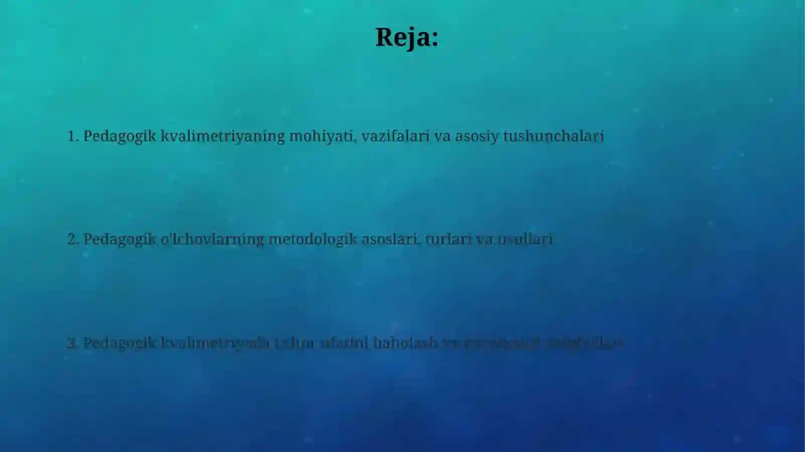 Pedagogikkvalimetriyafaniningnazariymetodologikasoslari 2