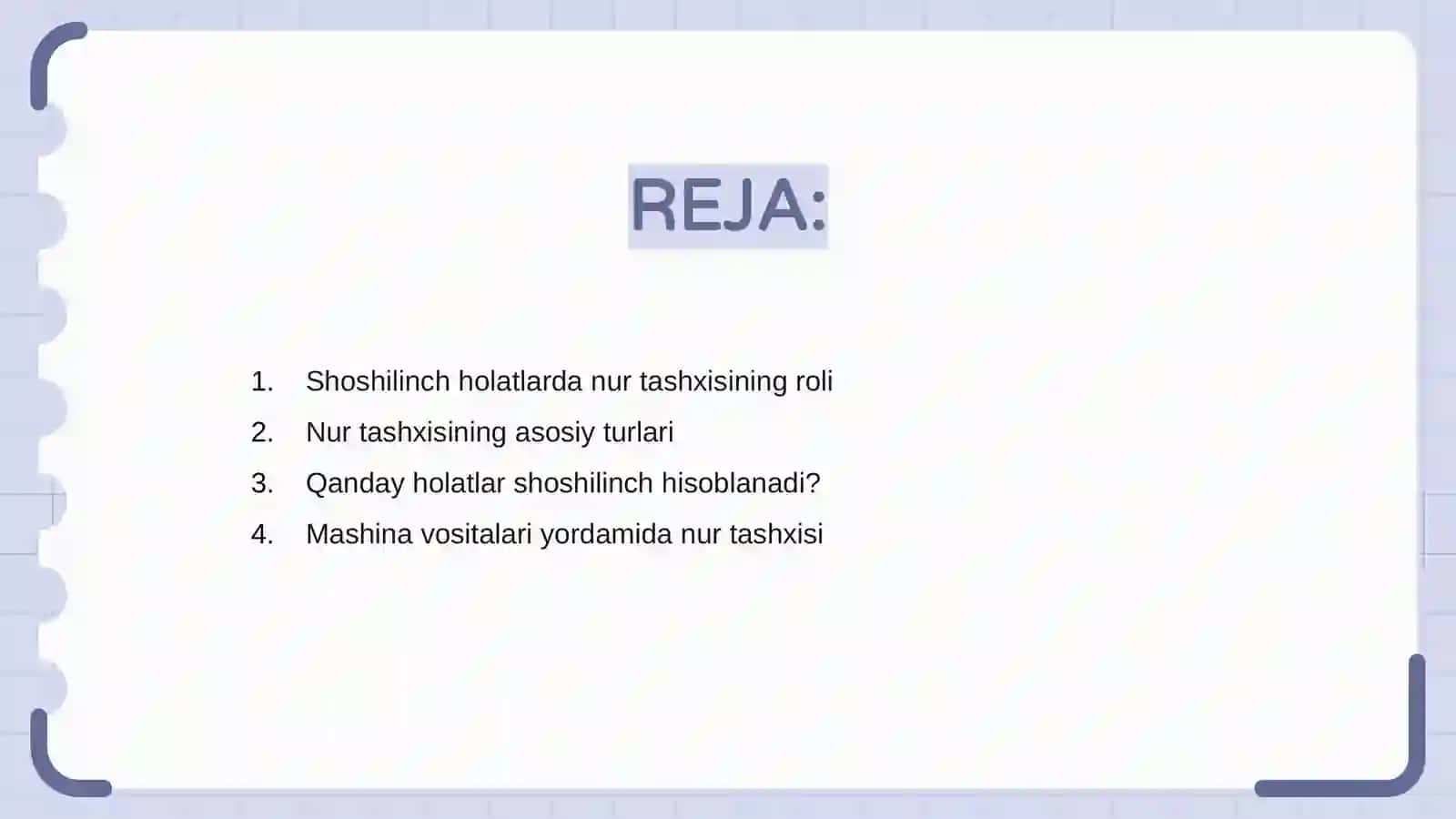 Shoshilinch holatlar nur tashxisi 2