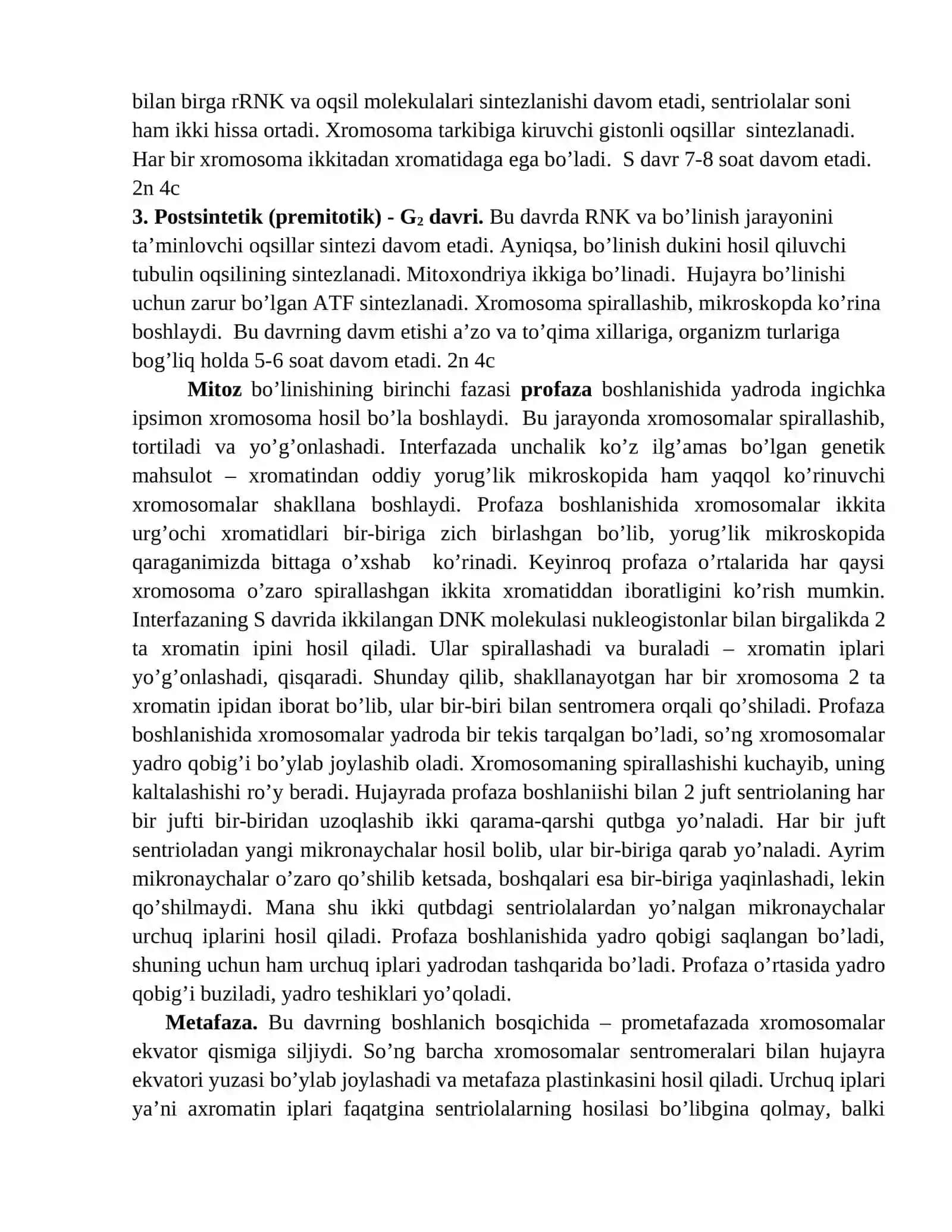 ORGANIZMLARNING JINSSIZ KO'PAYISHINING SITOLOGIK ASOSI 2
