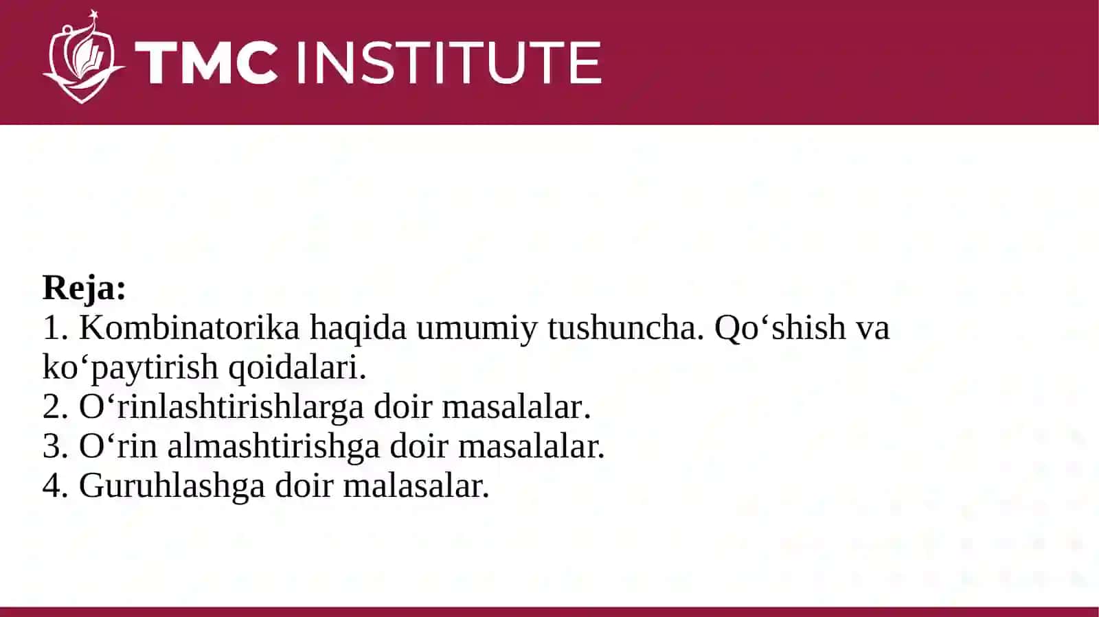 Kombinatorika masalalari 2