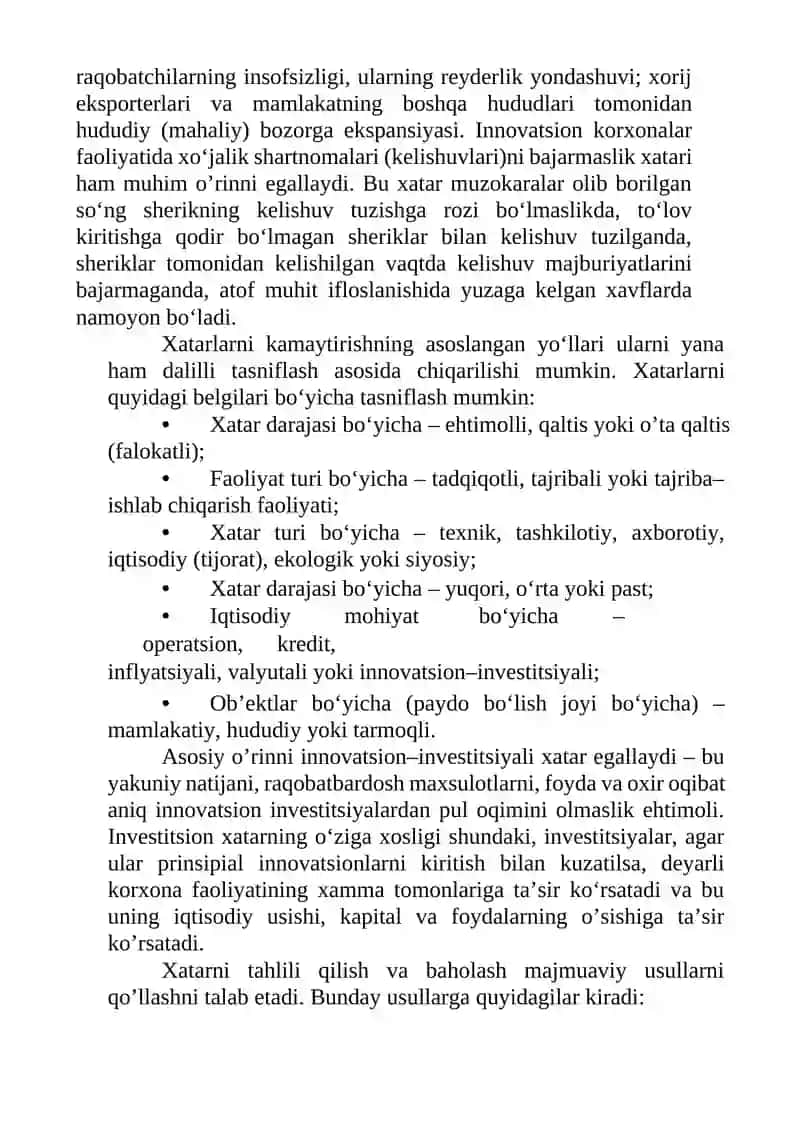 18-Mavzu. Innovatsiyalarning samaradorligi 2