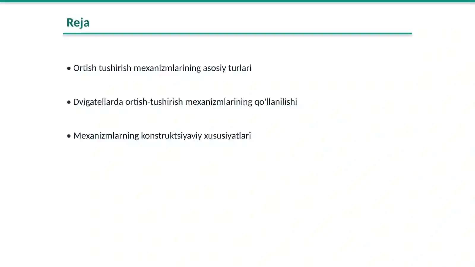 Ortish tushirish mexanizmlar va qurilmalar 2