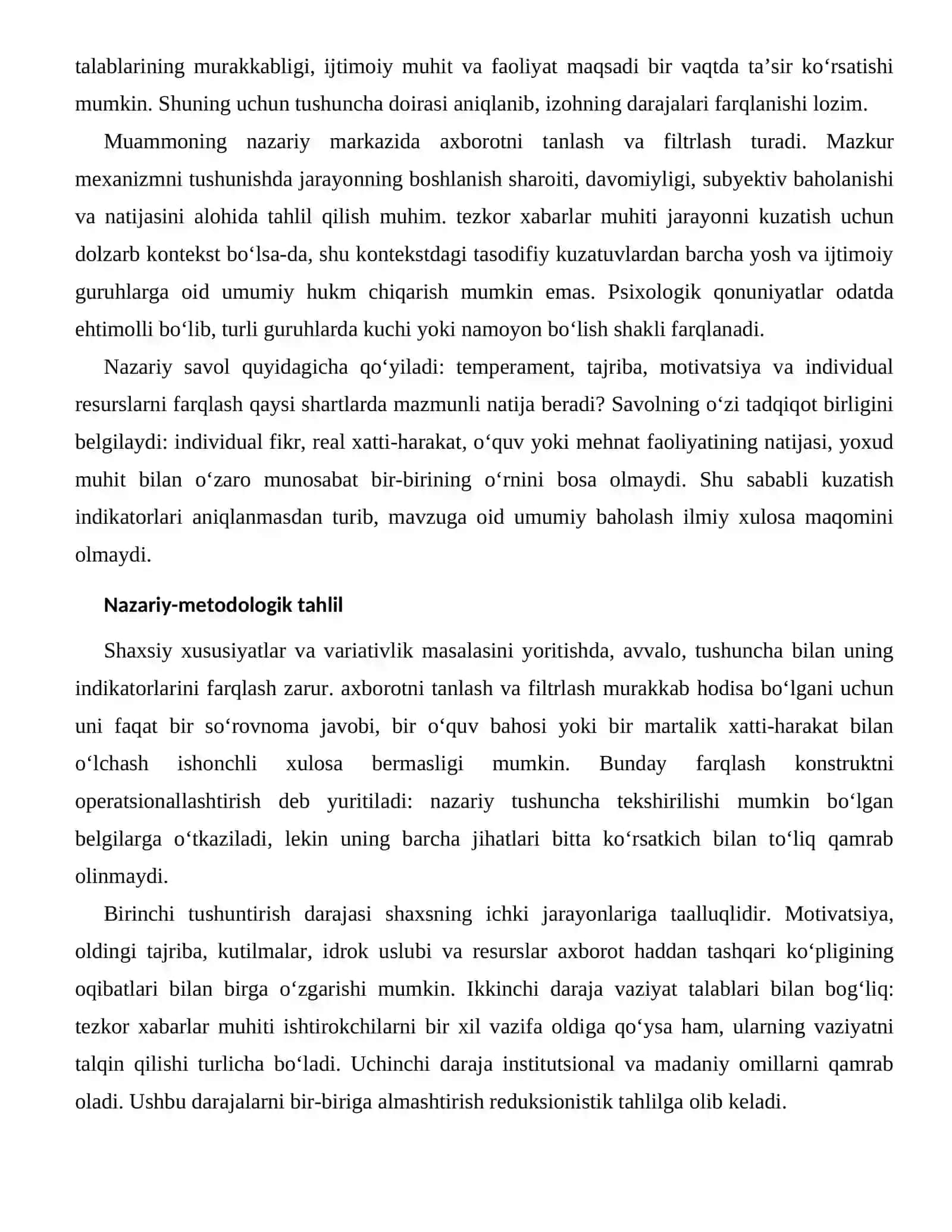 AXBOROT HADDAN TASHQARI KO‘PLIGINING OQIBATLARI — INDIVIDUAL FARQLARI 2