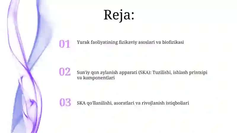 Yurak faoliyatining fizikaviy asoslari va biofizikasi 2