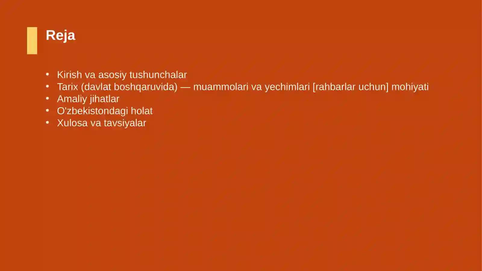 Tarix (davlat boshqaruvida) — muammolari va yechimlari [rahbarlar uchun] 2