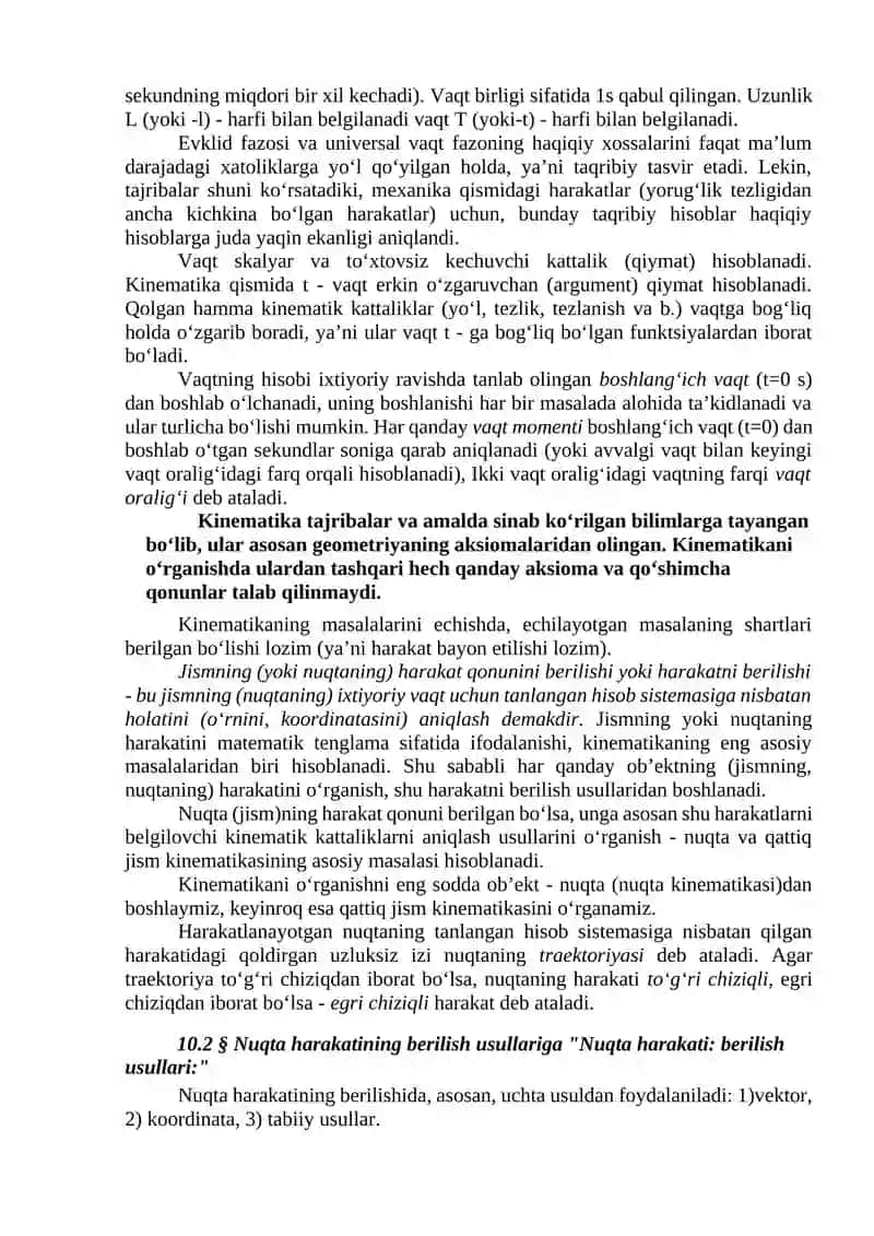 Nuqta kinematikasi 2