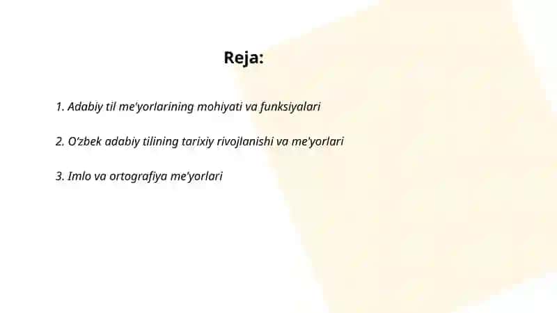 Oʻzbek tilining adabiy til me'yorlari 2