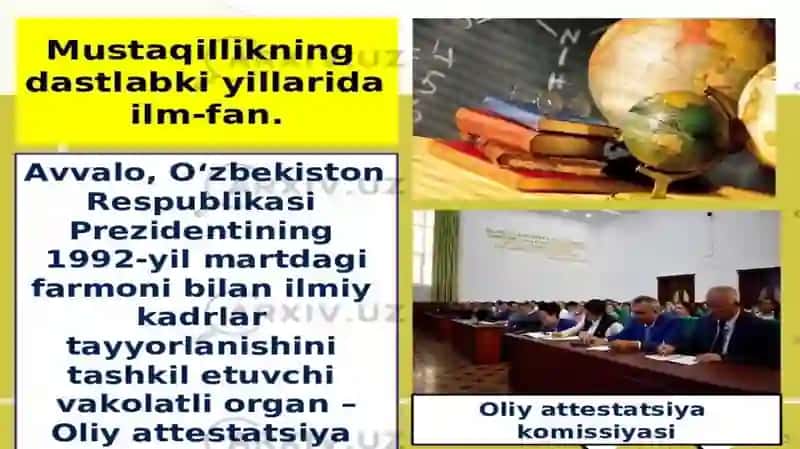 Mustaqillik yillarida O'zbekistonda fan,  Talim, sport san’at va adabiyot  sog'liqni saqlash tizimi rivoji 2