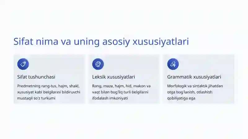 Sifatning Grammatik Xususiyatlari 2
