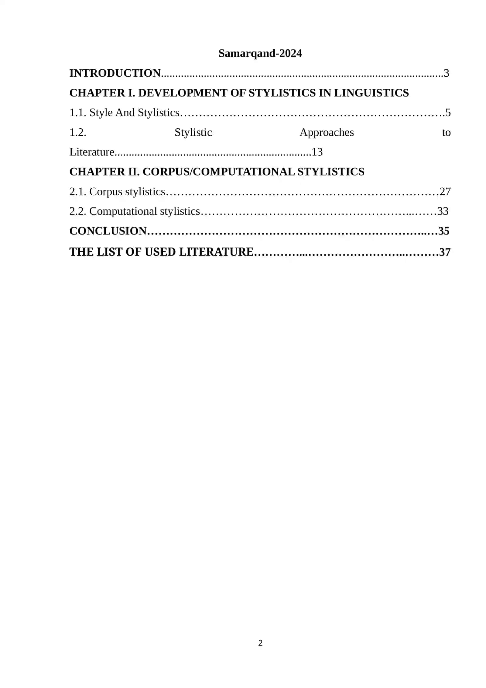 Corpus/Computational Stylistics Course Work 2