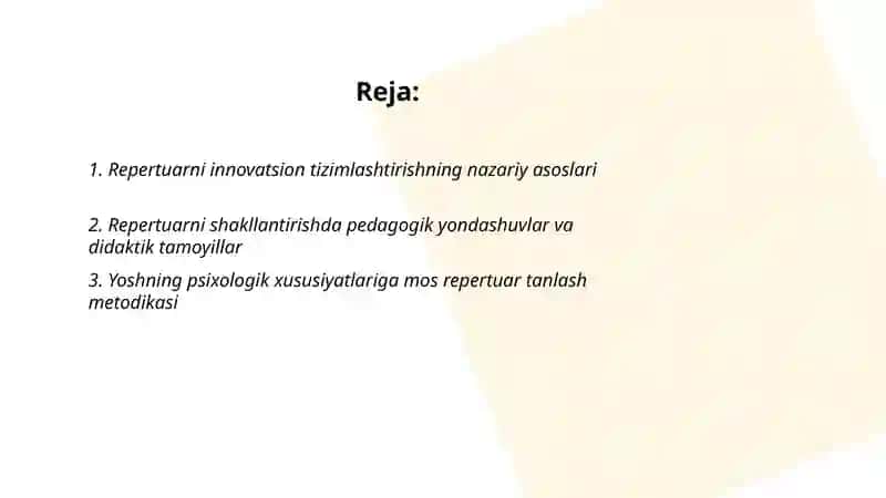 Repertuarni innovatsion tizimlashtirish 2