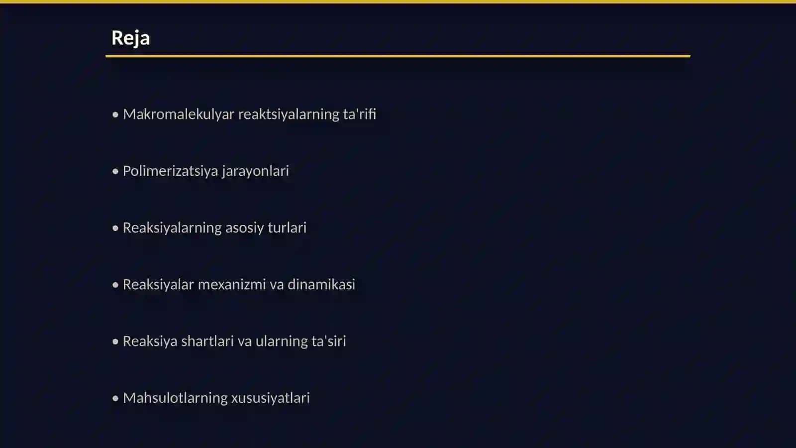 Makromalekulyar reaktsiyalar va ularning turlari 2