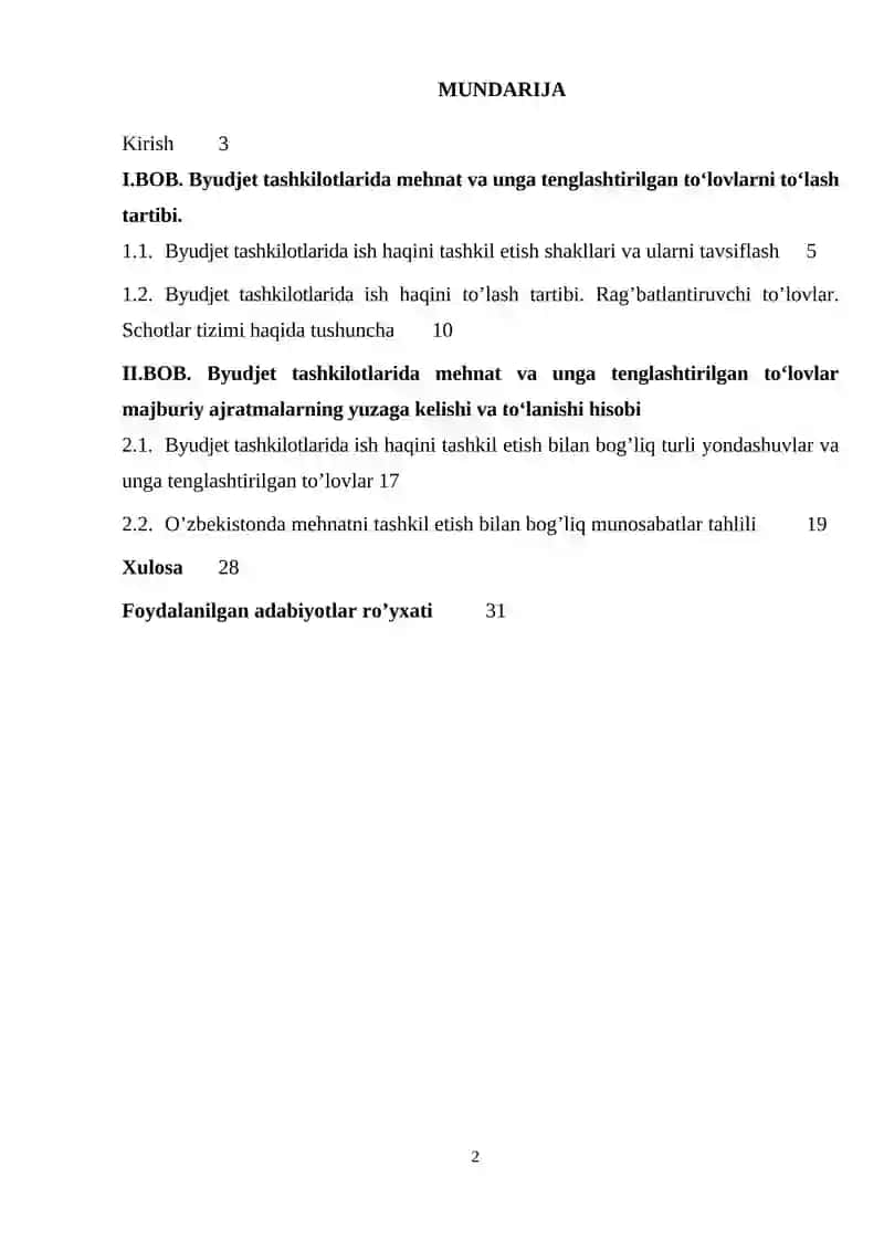 Byudjet tashkilotlarida mehnat va unga tenglashtirilgan to‘lovlarni to‘lash bo‘yicha soliq va majburiy ajratmalarning yuzaga kelishi va to‘lanishi hisobi 2
