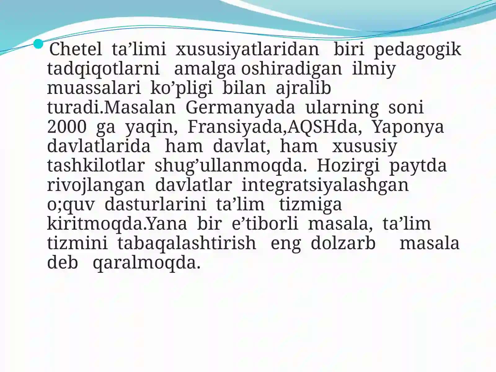Yevropadavlatlarida bilimlar tizimi va pedagogika fanlari 2