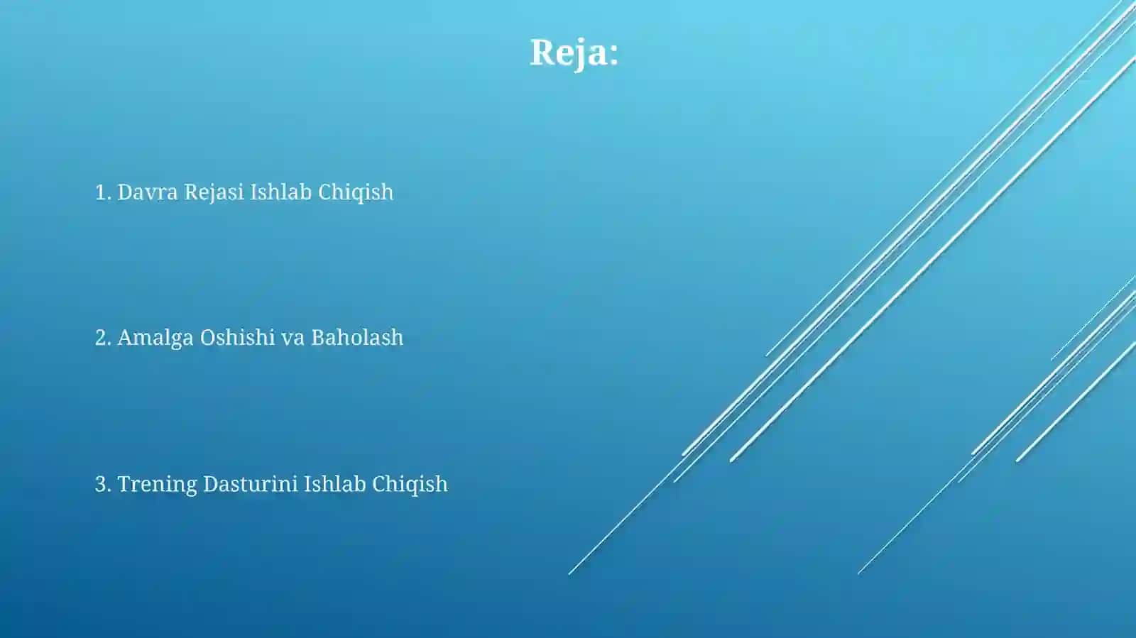 Davra Rejasi Ishlab Chiqish 2
