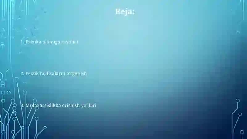 Mutaxasislikni oʻzlashtirishga yondashuvlar.psixika va psixik hodisalar olami 2