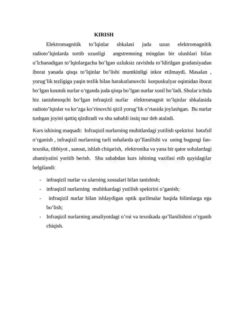 Infraqizil nurlar 2