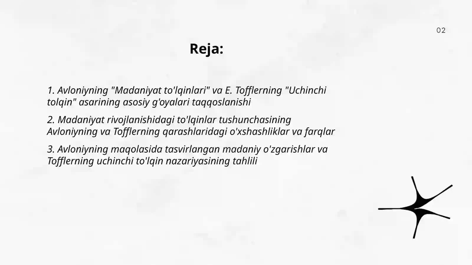 Avloniyning "Madaniyat to'lqinlari" maqolasi va E Toffelning "Uchinchi tolqin" asari 2