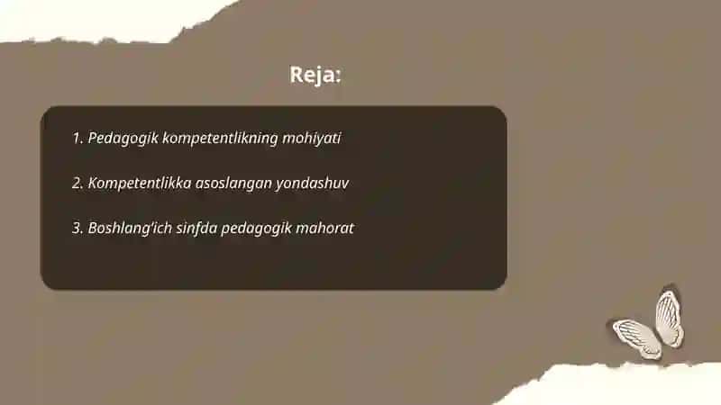 Boshlangʻich sinf oʻqituvchisining pedagogik kompetentligi fanining tuzilishi va mohiyati 2