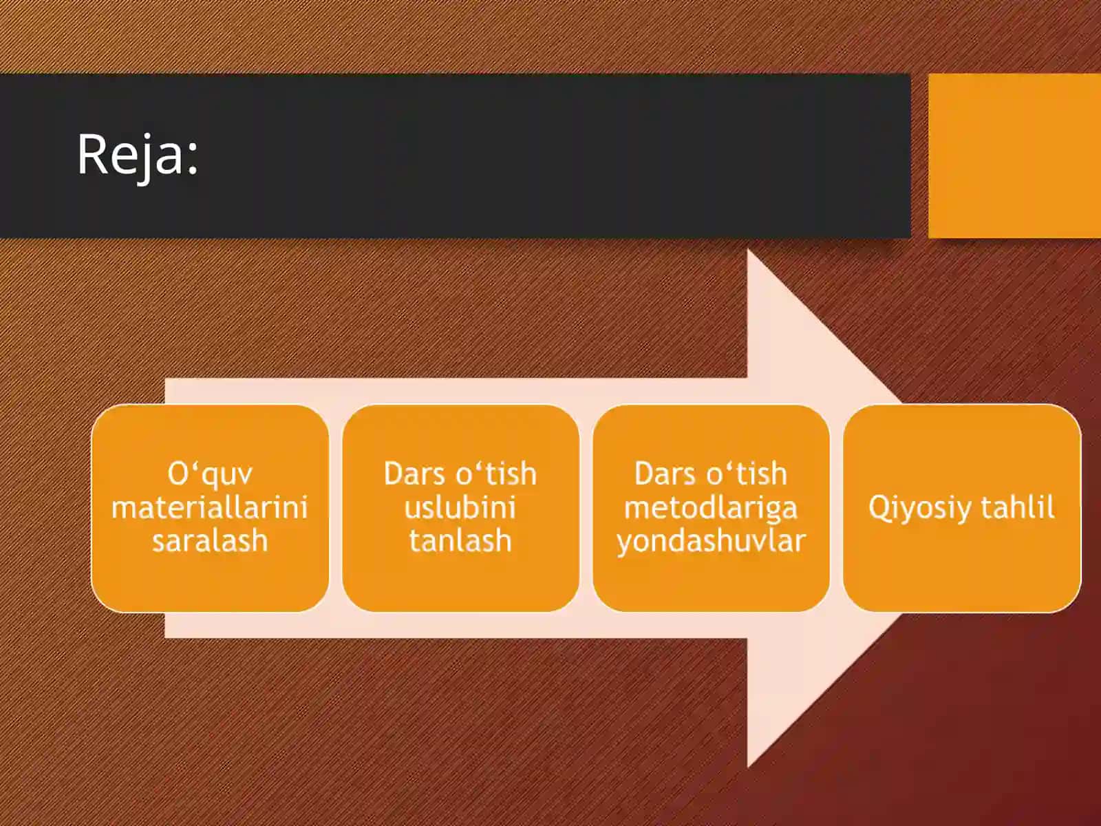 O‘quv materiallarini saralab olish, dars o‘tish uslubini tanlash, dars o‘tish metodlariga yondashuvning qiyosiy tahlili 2