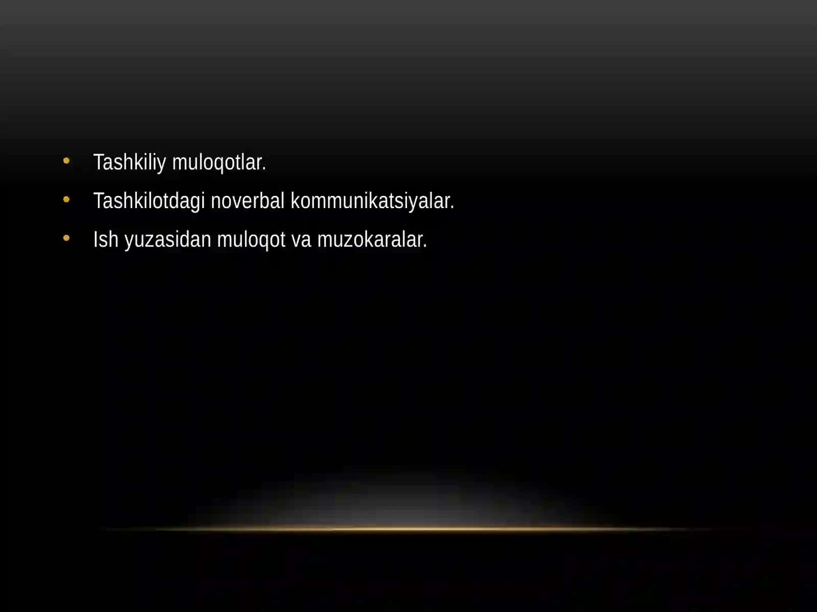Tashkilotdagi muloqat odobi 2