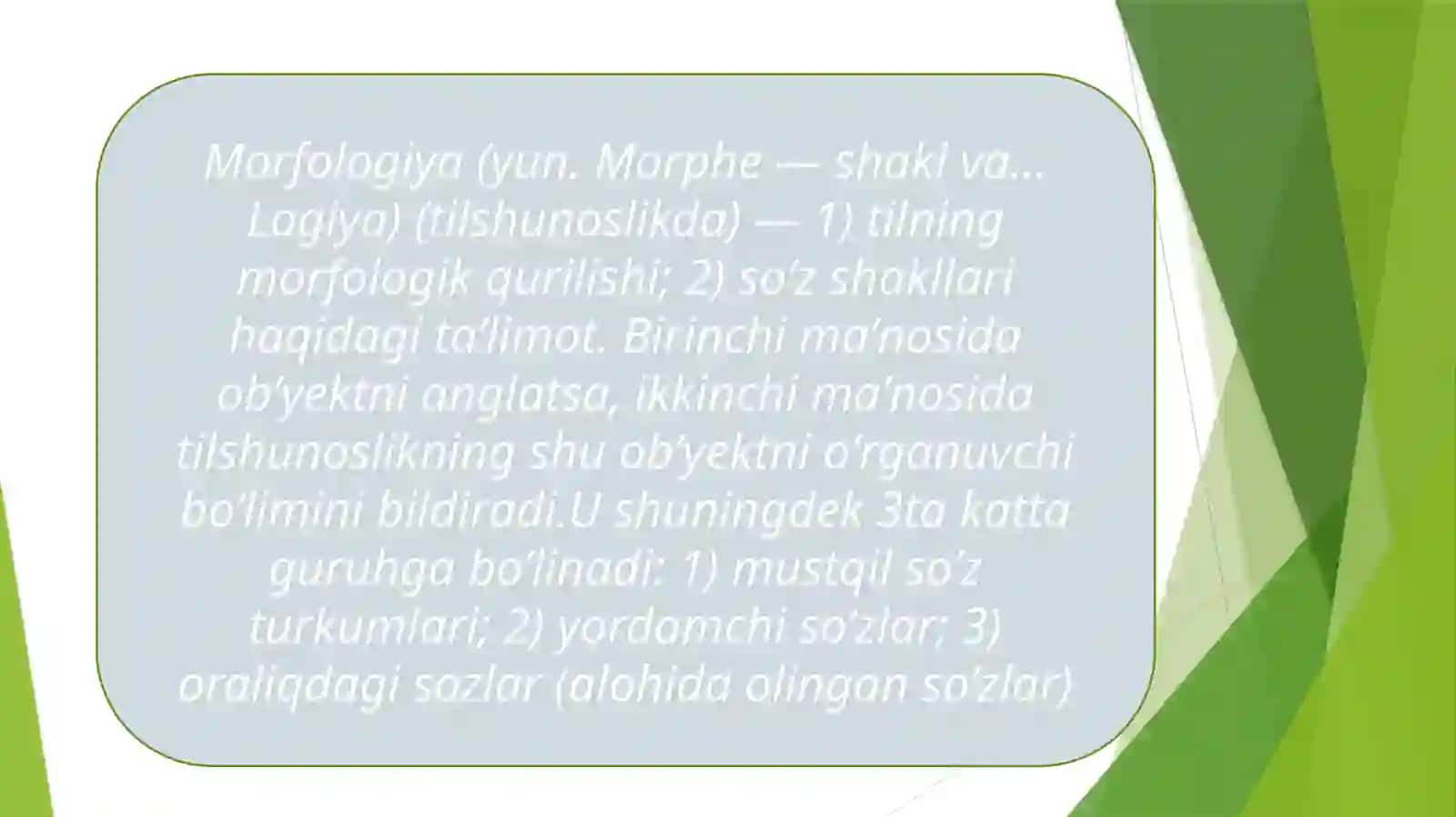 Marfalogiya haqida tushuncha 2