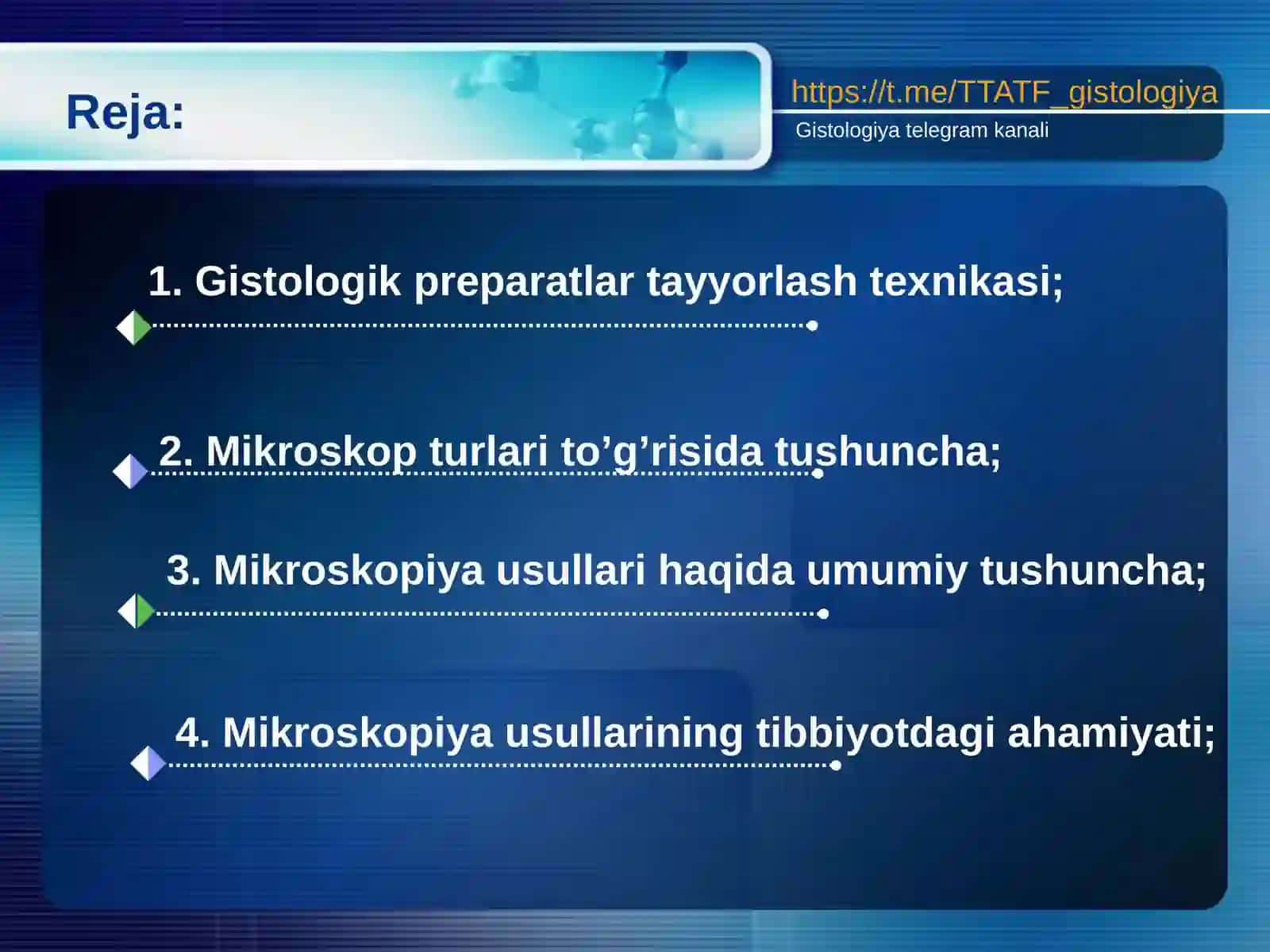 Gistologikpreparatlarni tayyorlash texnikasi 2