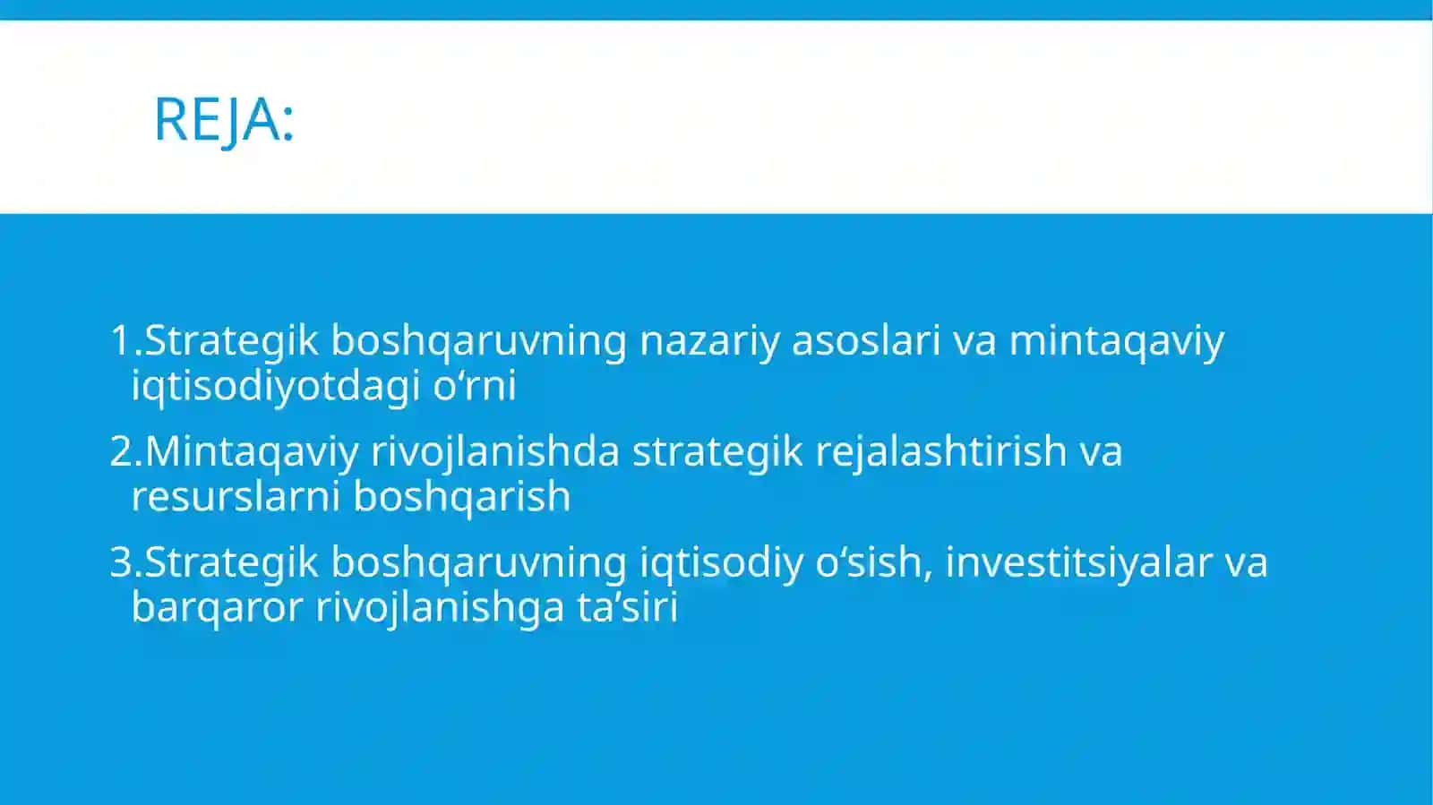 Strategik boshqaruv 2