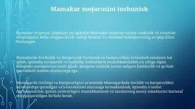 Mamakarda Xavsizlik Va Barqarorlikni Taminlash 2