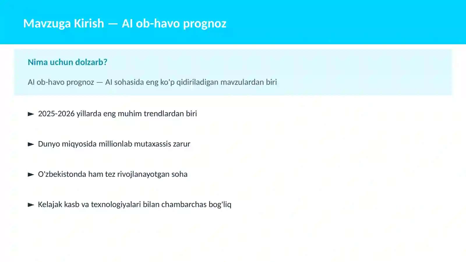 AI ob-havo prognoz 2