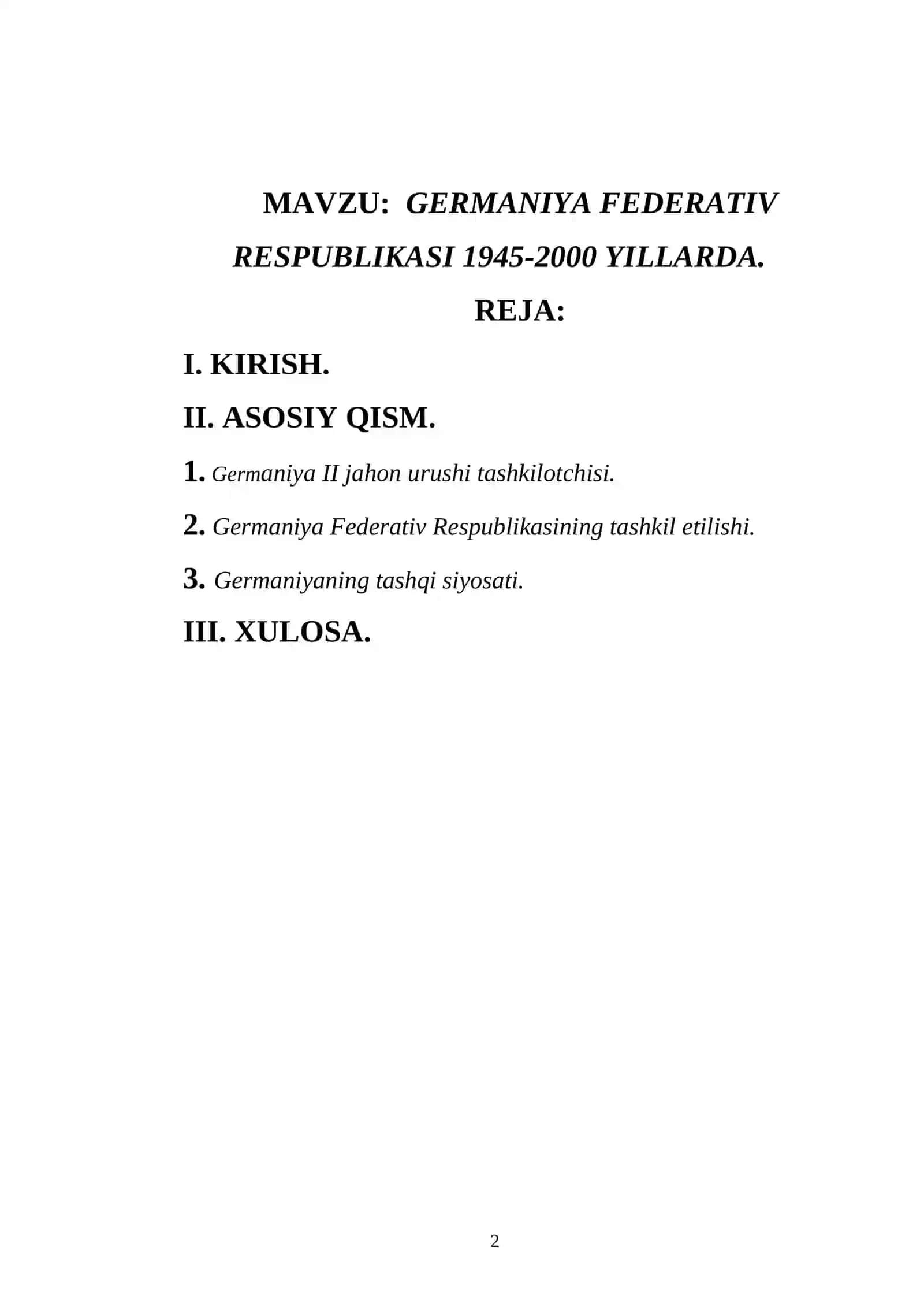 GERMANIYA FEDERATIV RESPUBLIKASI 1945-2000 YILLARDA 2