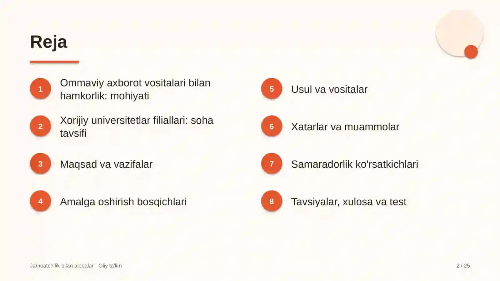 Xorijiy universitetlar filiallarida ommaviy axborot vositalari bilan hamkorlik qilish 2