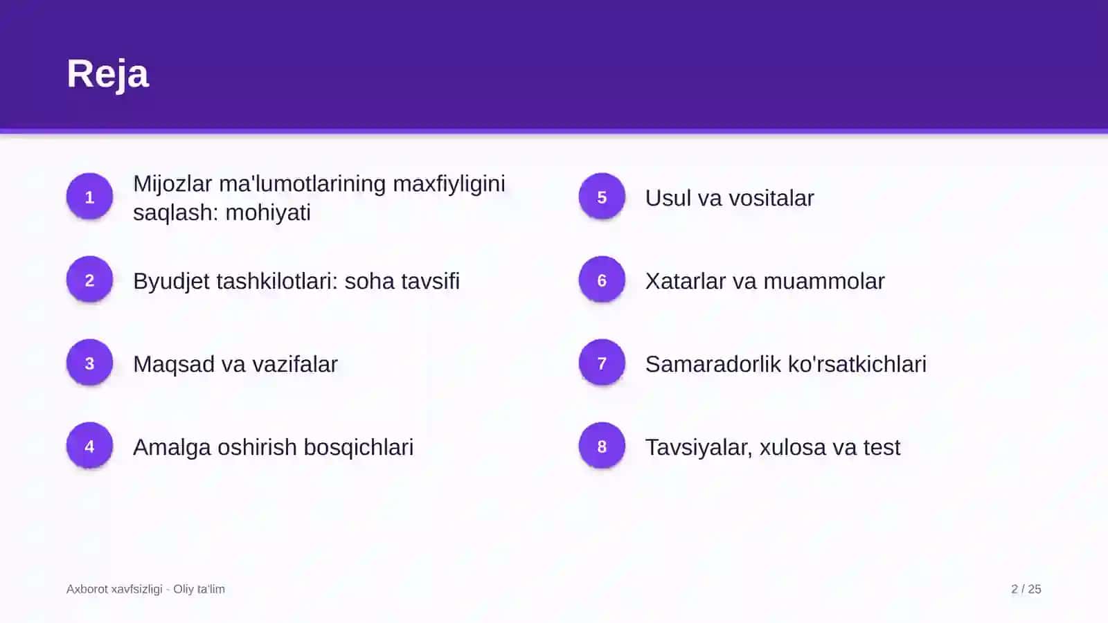 byudjet tashkilotlarida mijozlar ma'lumotlarining maxfiyligini saqlash 7304 2