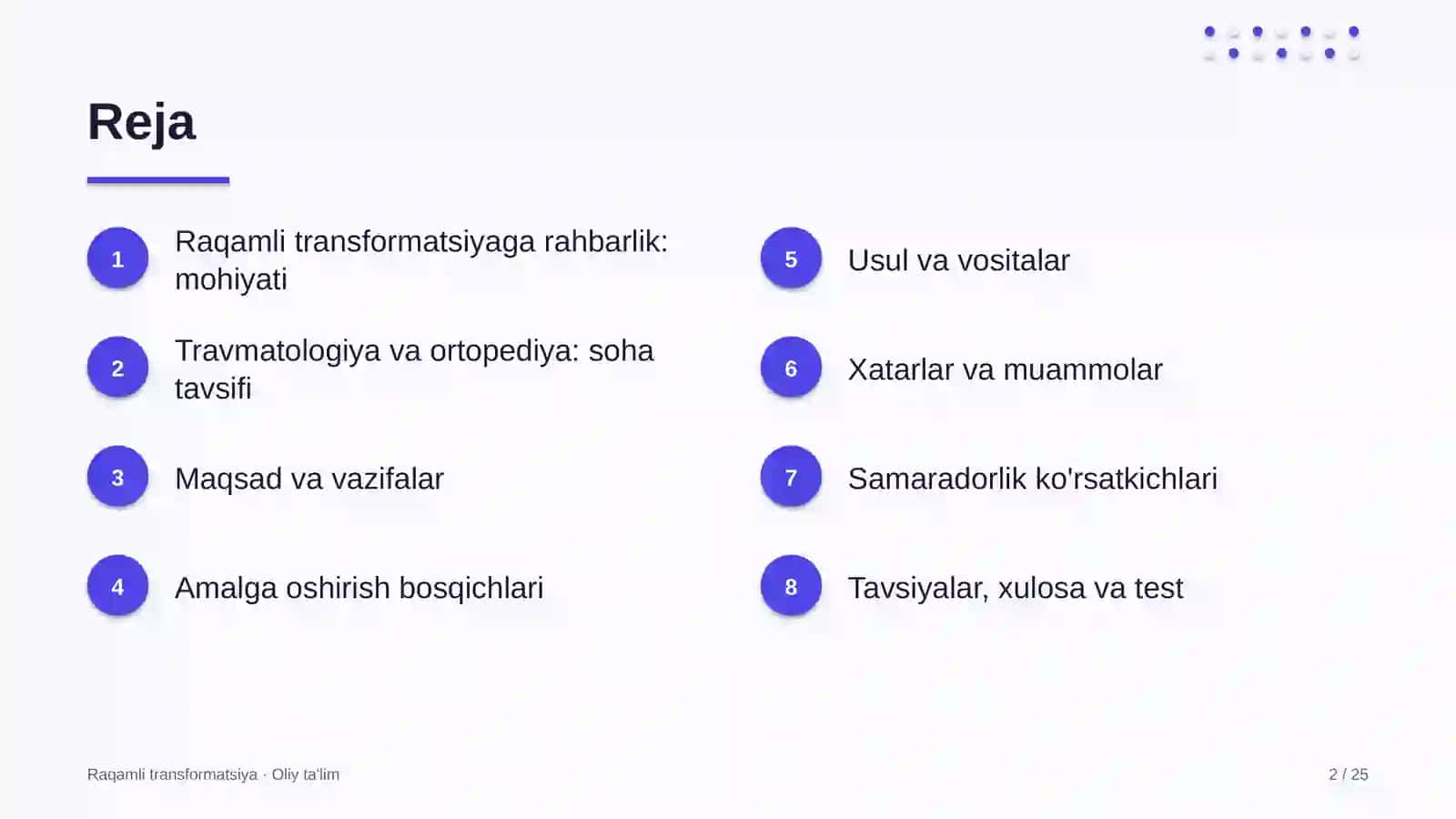 travmatologiya va ortopediya bo'limlarida raqamli transformatsiyaga rahbarlikni tashkil etish 6008 2