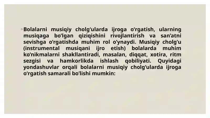 Bolalarni musiqiycholgʻularda ijroga oʻrgatish 2