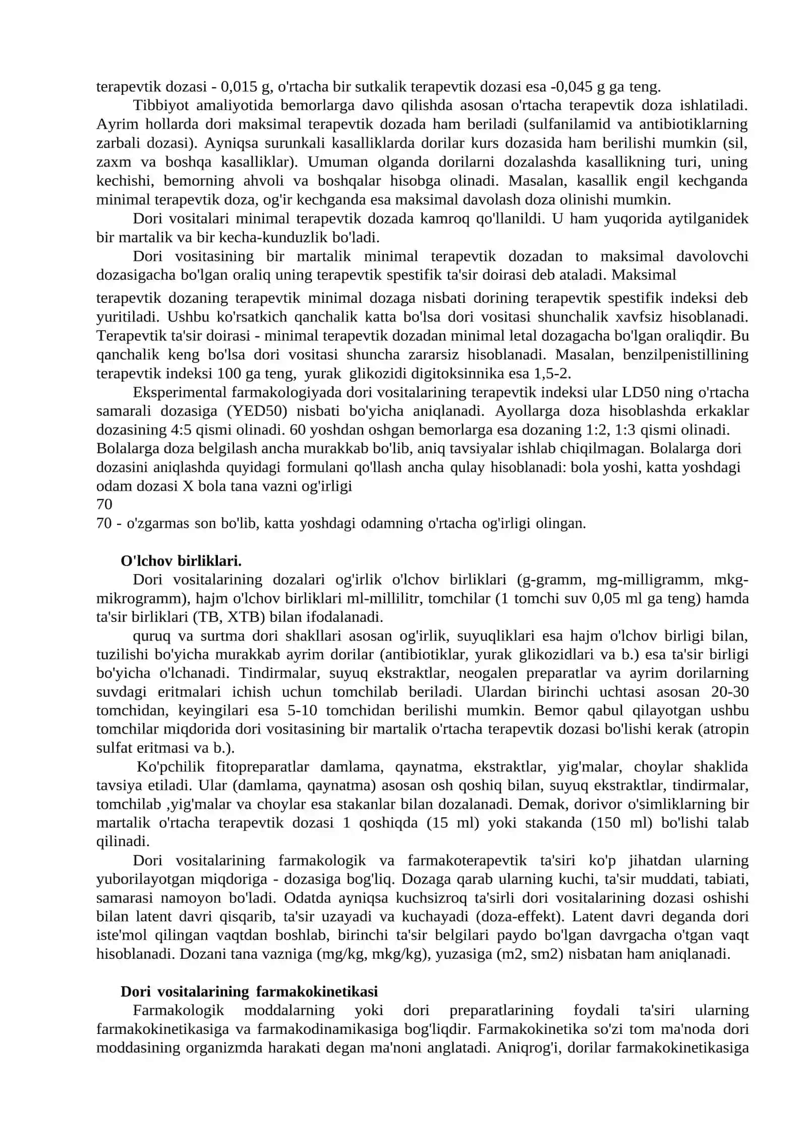 MA'RUZA-2 Dorivor o'simliklar preparatlarini dozalash 2