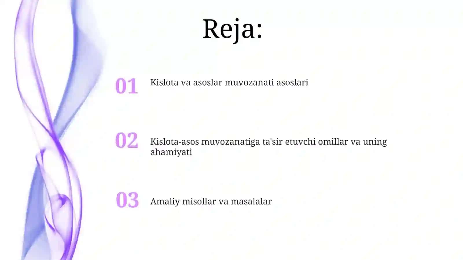 Kislota-asos muvozanatiga ta'sir etuvchi omillar va uning ahamiyati 2