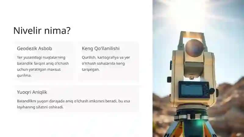 Zamonaviy nivelirlar va ularning klassifikatsiyasi 2