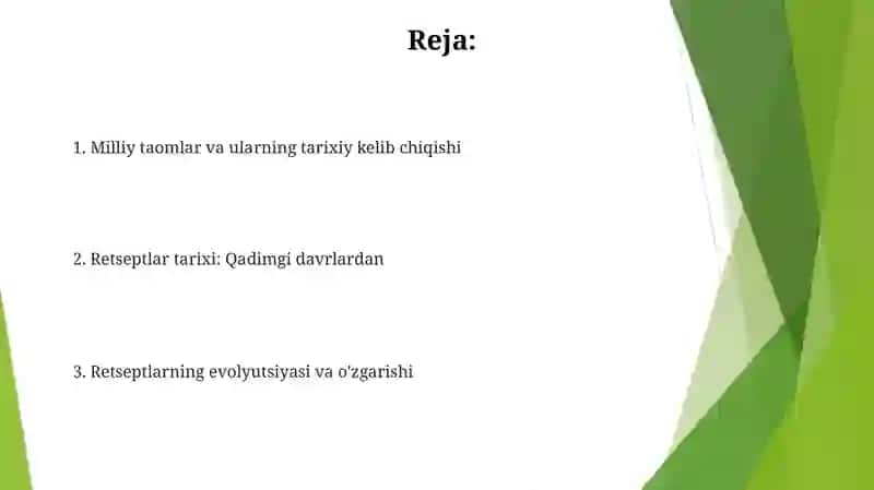 Retseptlar tarixi 2
